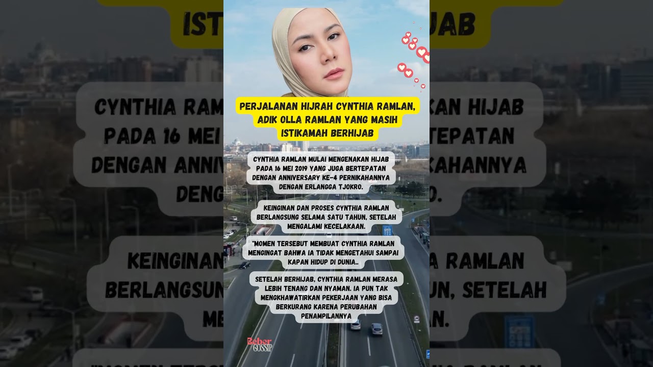 Perjalanan Hijrah Cynthia Ramlan, Adik Olla Ramlan yang Masih Istikamah Berhijab #shorts