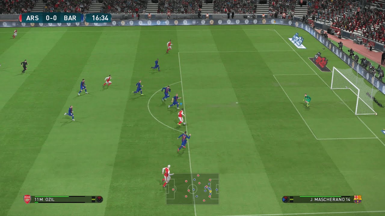 PES 2017 GAMEPLAY | ARSENAL VS BARCELONA (Pro Evolution Soccer 2017 Demo)