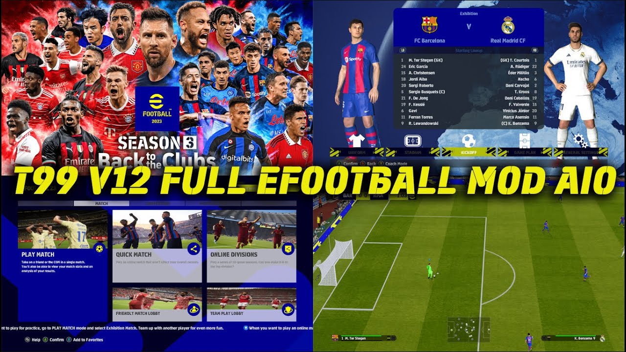 PES 2017 T99 PATCH V12 FULL EFOOTBALL 2023 MOD AIO