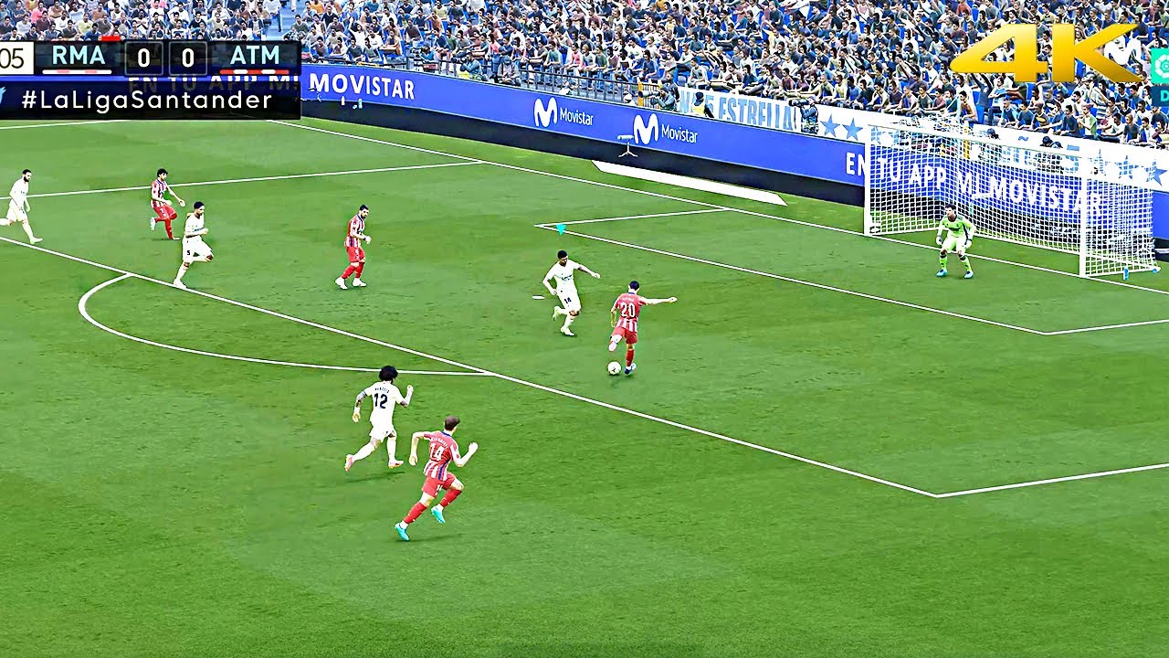 PES 2021 •  Madrid Derby •  INCREDIBLE Gameplay and Graphics Mod • Manual • 4K • Broadcast Cam