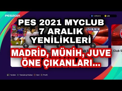 PES 2021 MYCLUB 7 ARALIK YENİLİKLERİ | EFOOTBALL PUANI SİSTEMİ...