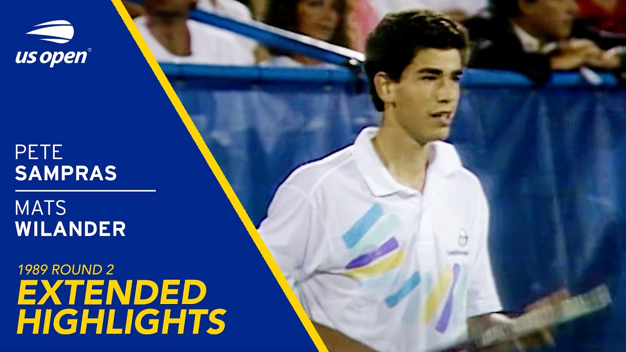 Pete Sampras vs Mats Wilander Extended Highlights | 1989 US Open Round 2