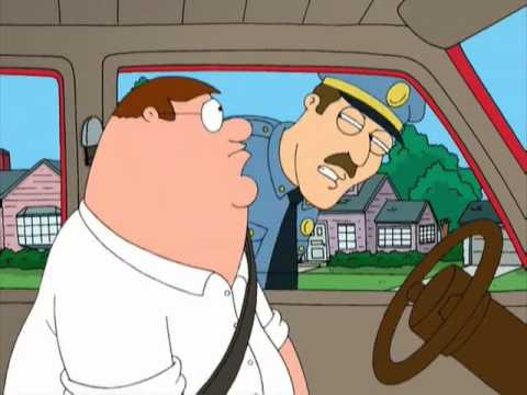 Peter Gets Pulled Over by a Cop - Family Guy