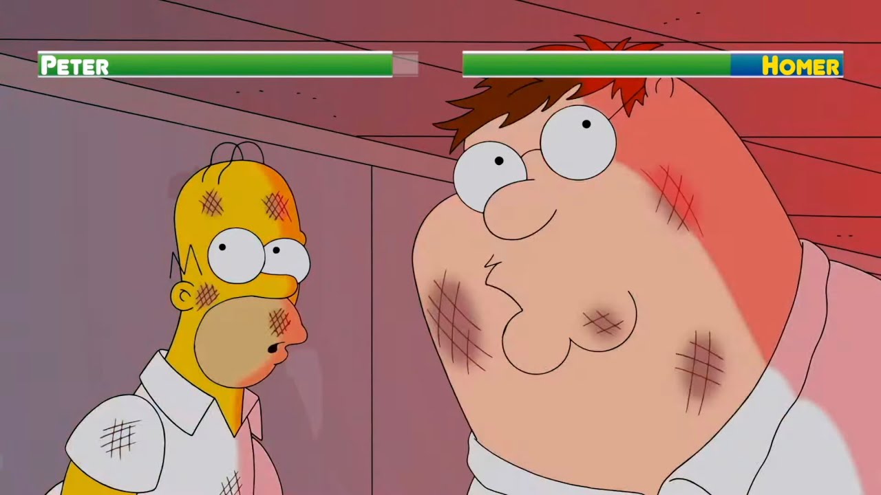 Peter vs Homer (Part 1)...with healthbars