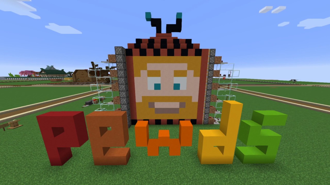 PewdieMelon intro in Minecraft