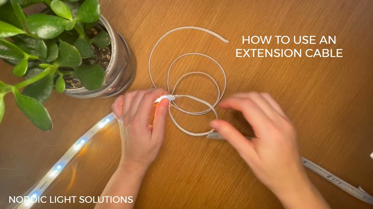 Philips hue lightstrip - How to use extension cable