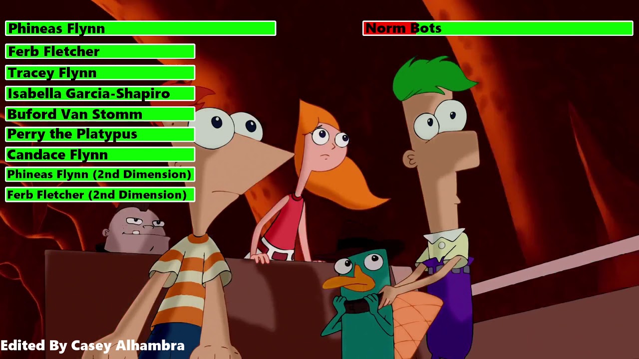 Phineas and Ferb the Movie: Across the 2nd Dimension (2011) Tunnel Chase with healthbars