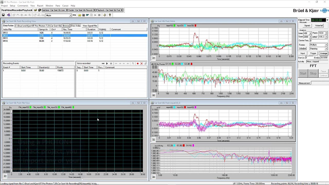 PHOTON+ – Setting up RT Pro Software – Brüel & Kjær