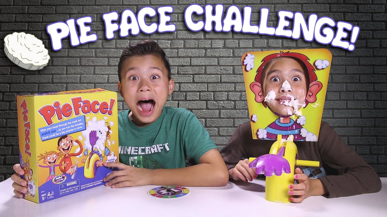 PIE FACE CHALLENGE!!! Messy Whipped Cream in the FACE Game!