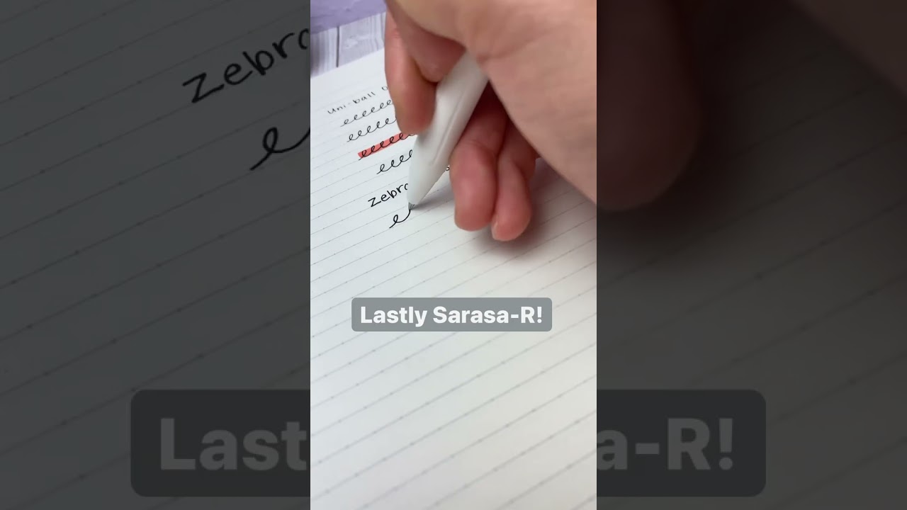 PIGMENTED Gel Pens Test: Uni-ball One, Sarasa R, & EnerGel Permanent! See more tests in our #shorts!