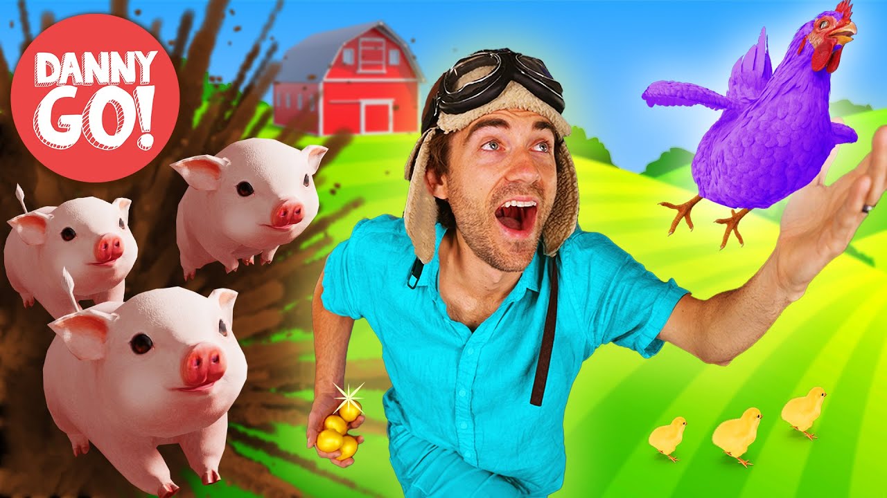 “Pigs on the Loose!” 🐷 Farm Animal Adventure | Floor is Lava Game | Danny Go! Dance Songs for Kids