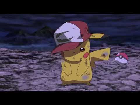 Pikachu cries over Ash's death