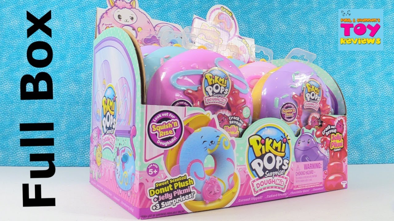 Pikmi Pops DoughMis Jelly Filled Squishy Surprise Donut Plushies Toy Opening | PSToyReviews