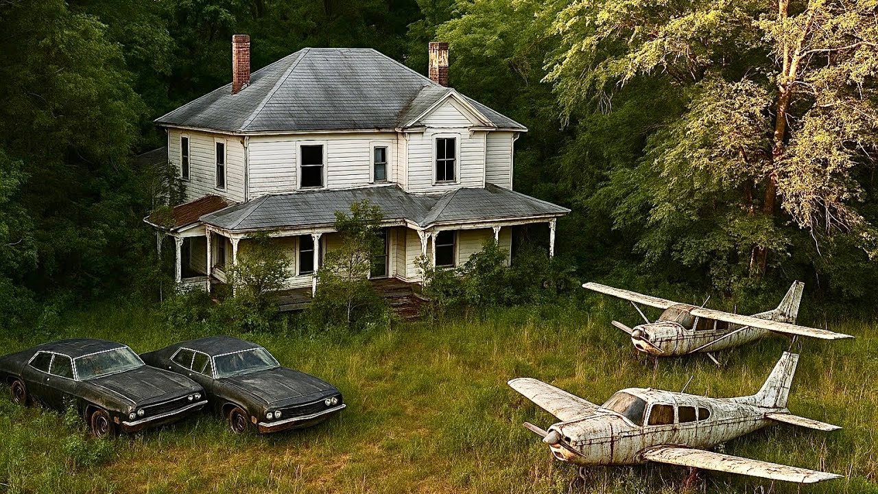 Pilot's ABANDONED Mansion with 2 Airplanes & 11 Cars Left Behind | Everything Still Inside