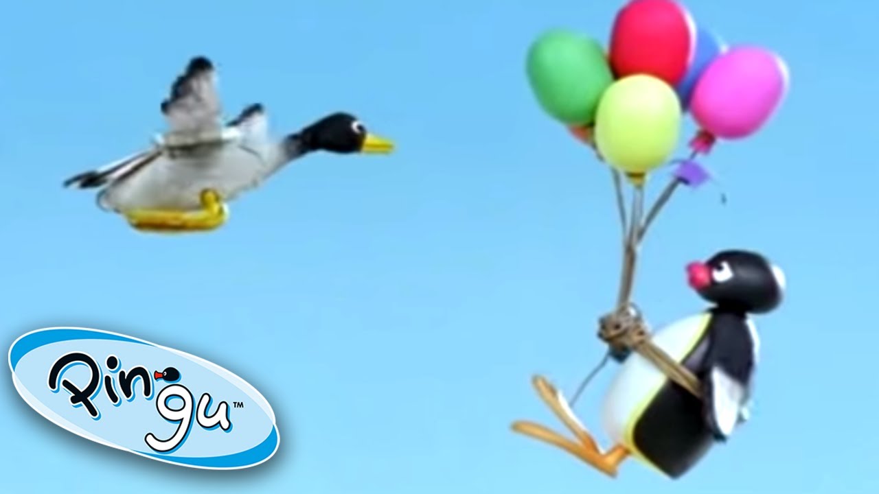 Pingu Flies Away on a Balloon! 🎈 | Pingu Official | Cartoons for Kids