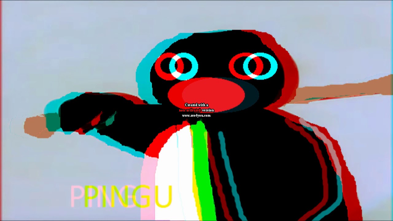 pingu outro remake in anaglyph 3d effect