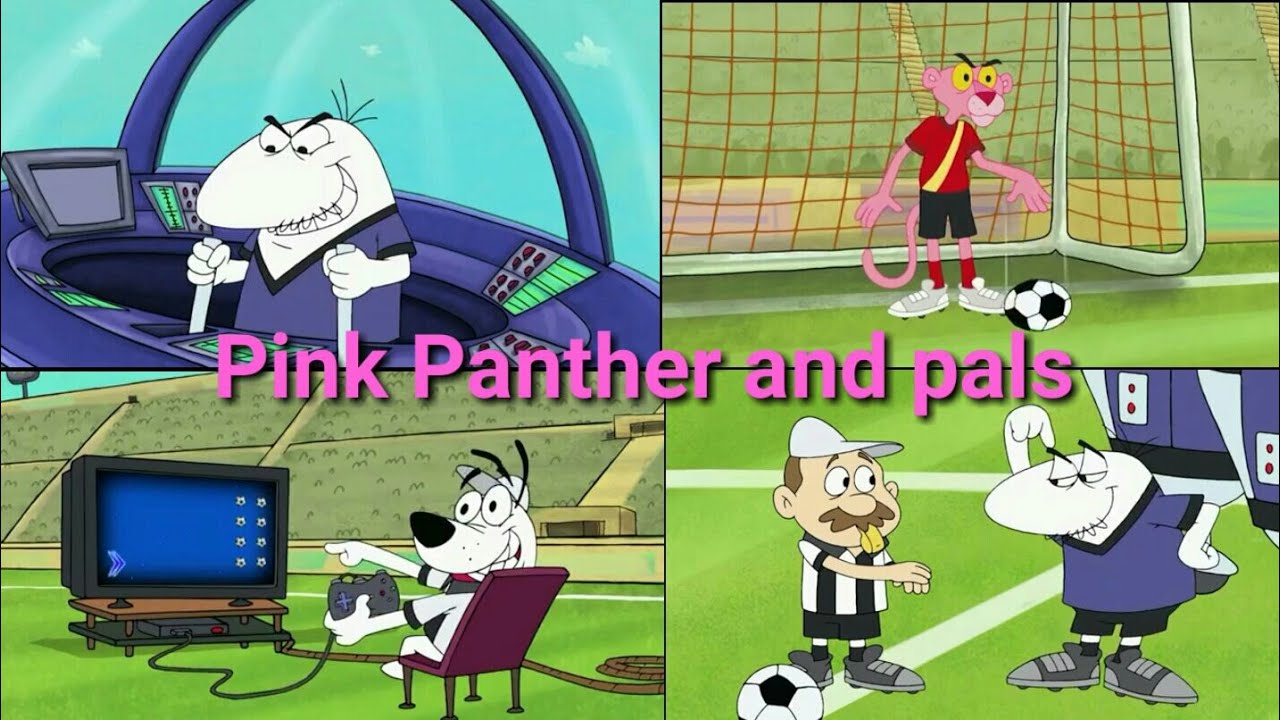 Pink on the pitch... pink panther and pals cartoon