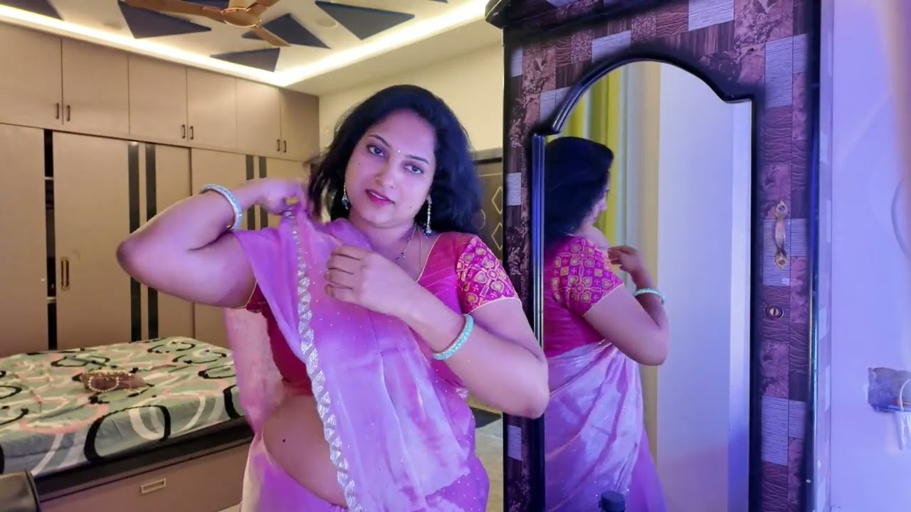 Pinkyvlogs  ready with me 💗 Jimmy Choo saree 💗 light pink saree 💗 Trending 💕 Saree Fashion style