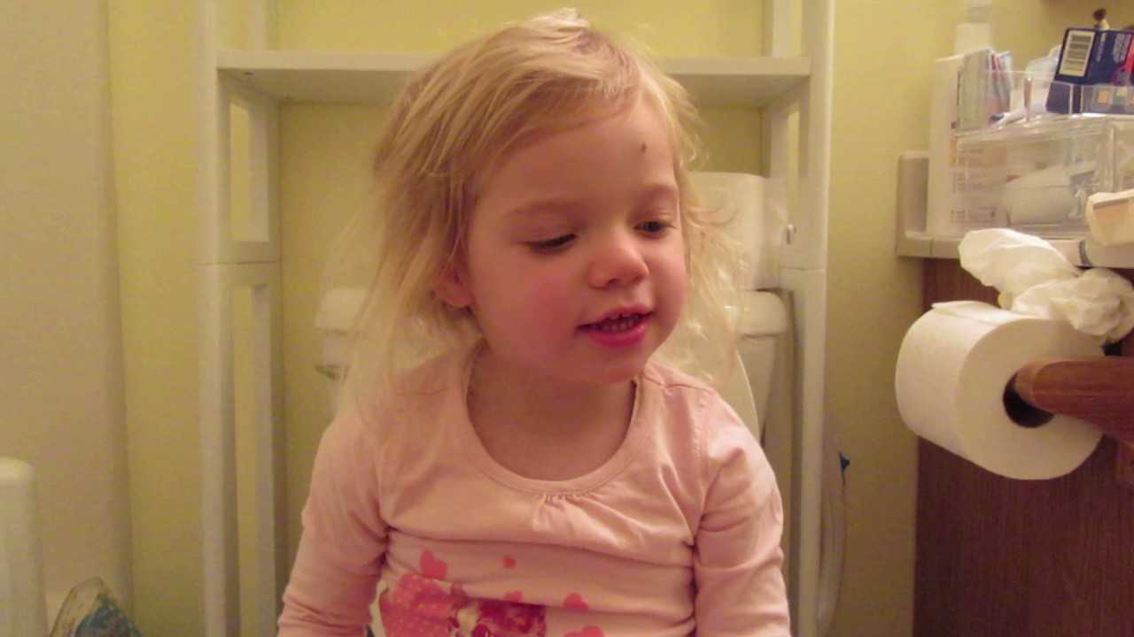 Piper talking on the potty