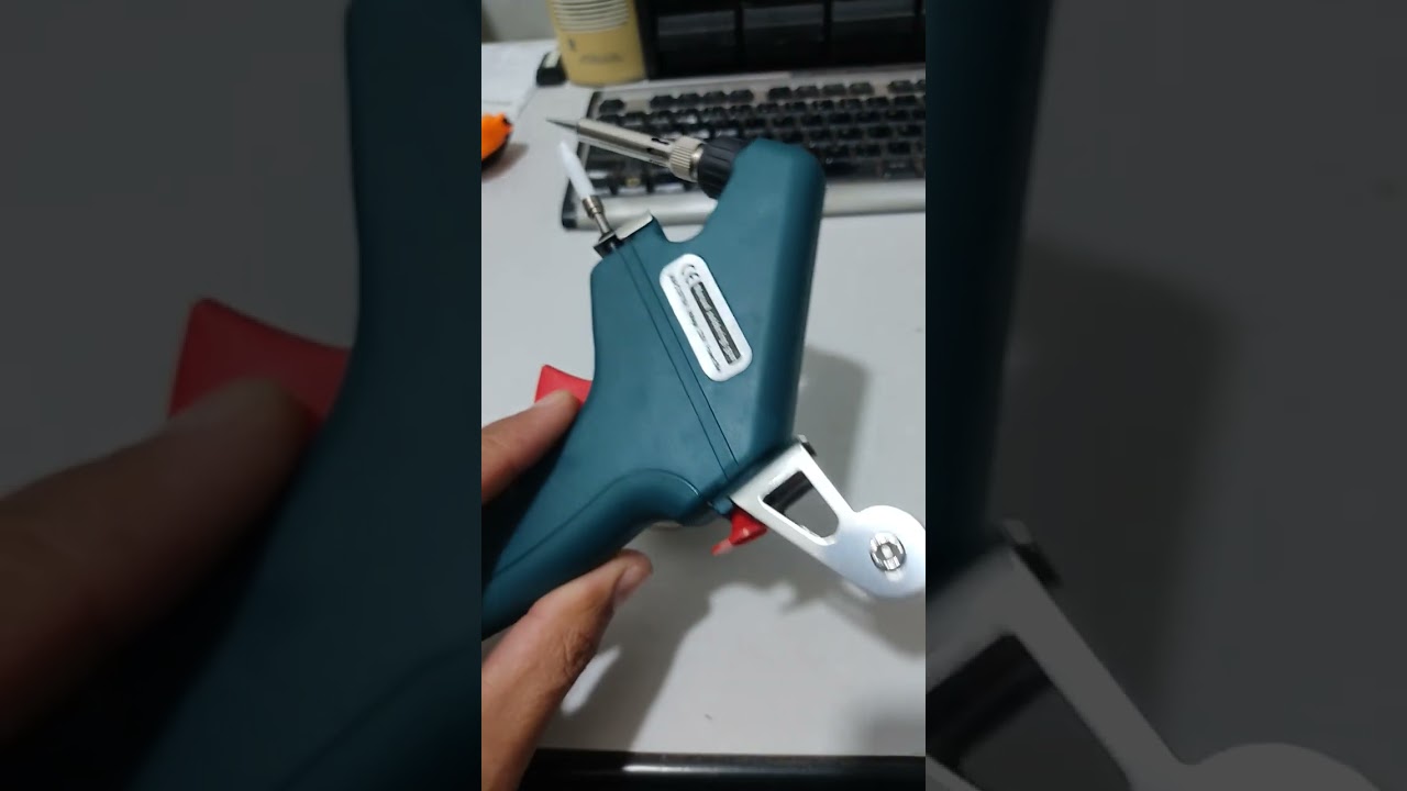 Pistola de solda automática 60w 220v com rolo de estanho