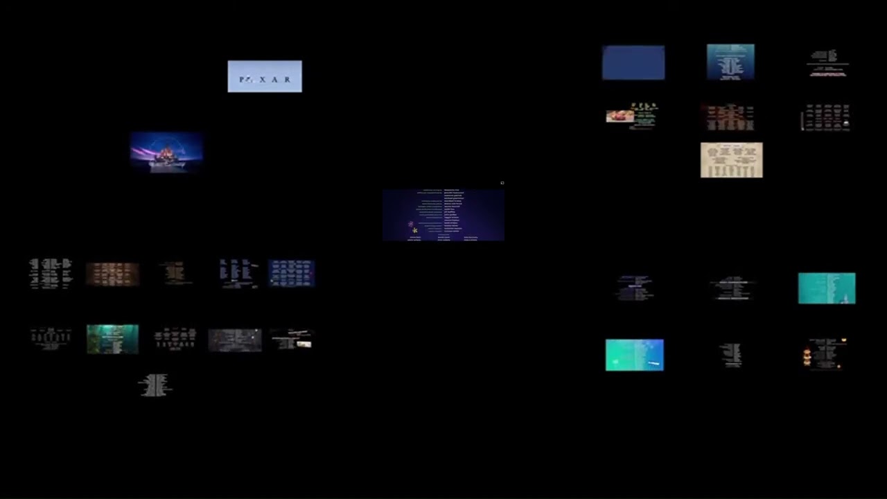 Pixar Animation Studios (November 1995-June 2024) end credits all at once