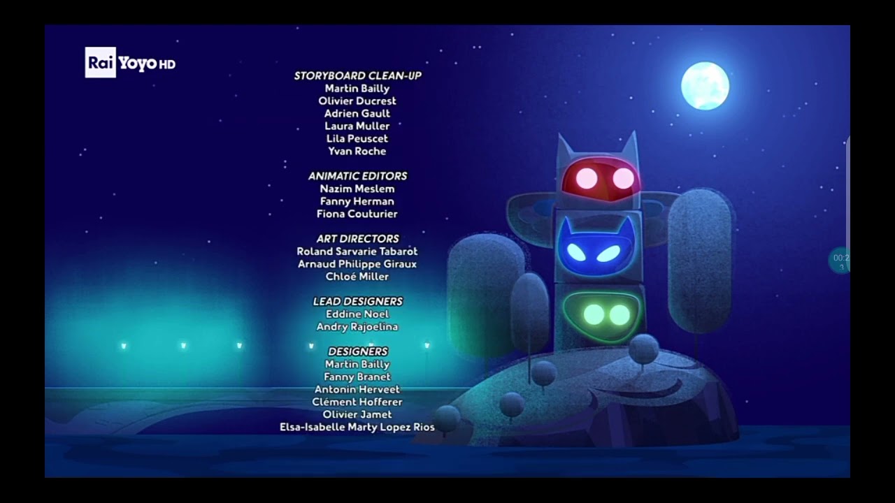 PJ mask credits RAI Yoyo