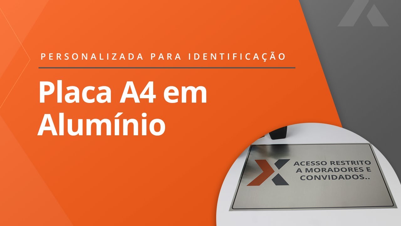 Placa Personalizada A4 em Alumínio
