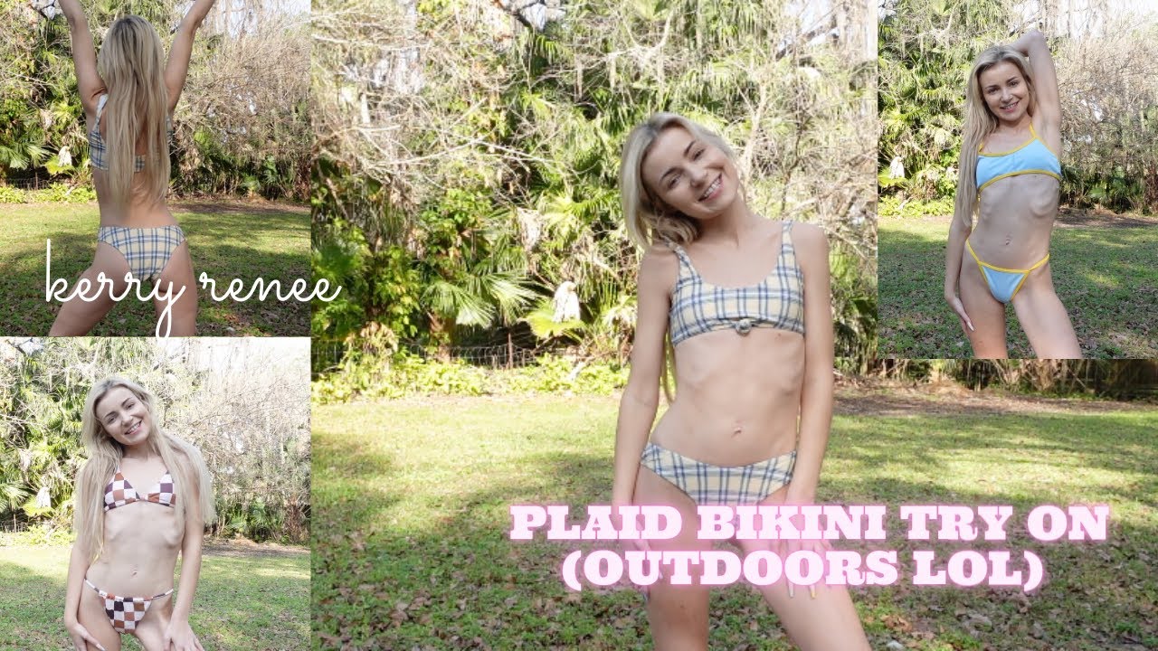 plaid bikini outdoor #tryonhaul