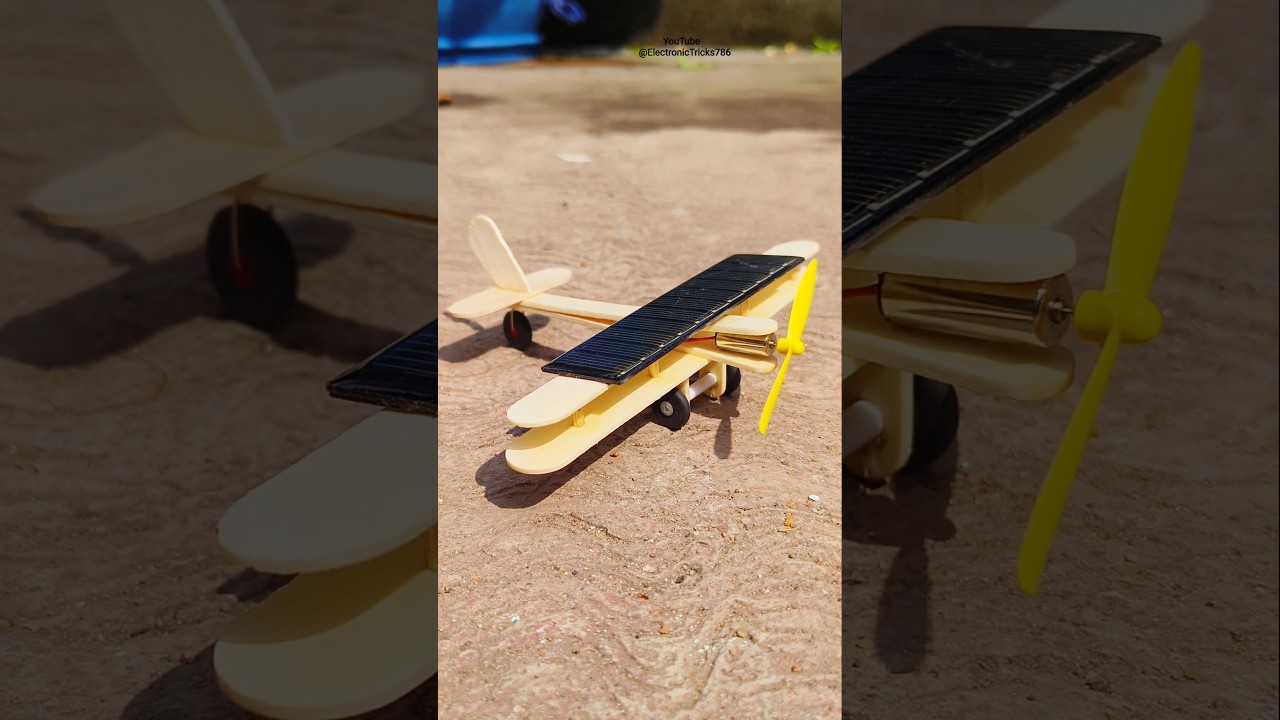 Plane powered by DC motor / How to make A plane with DC motor - Wooden Plane DIY