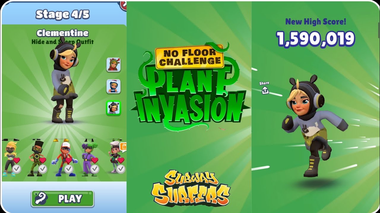 Plant Invasión challenge: Subway Surfers Underwater World Tour 2024 | Clementine