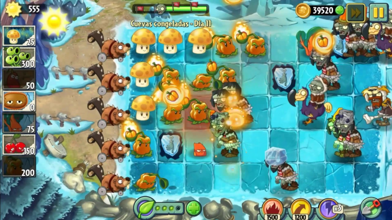 Plants Vs Zombies 2 - Cuevas Congeladas (Día 11)