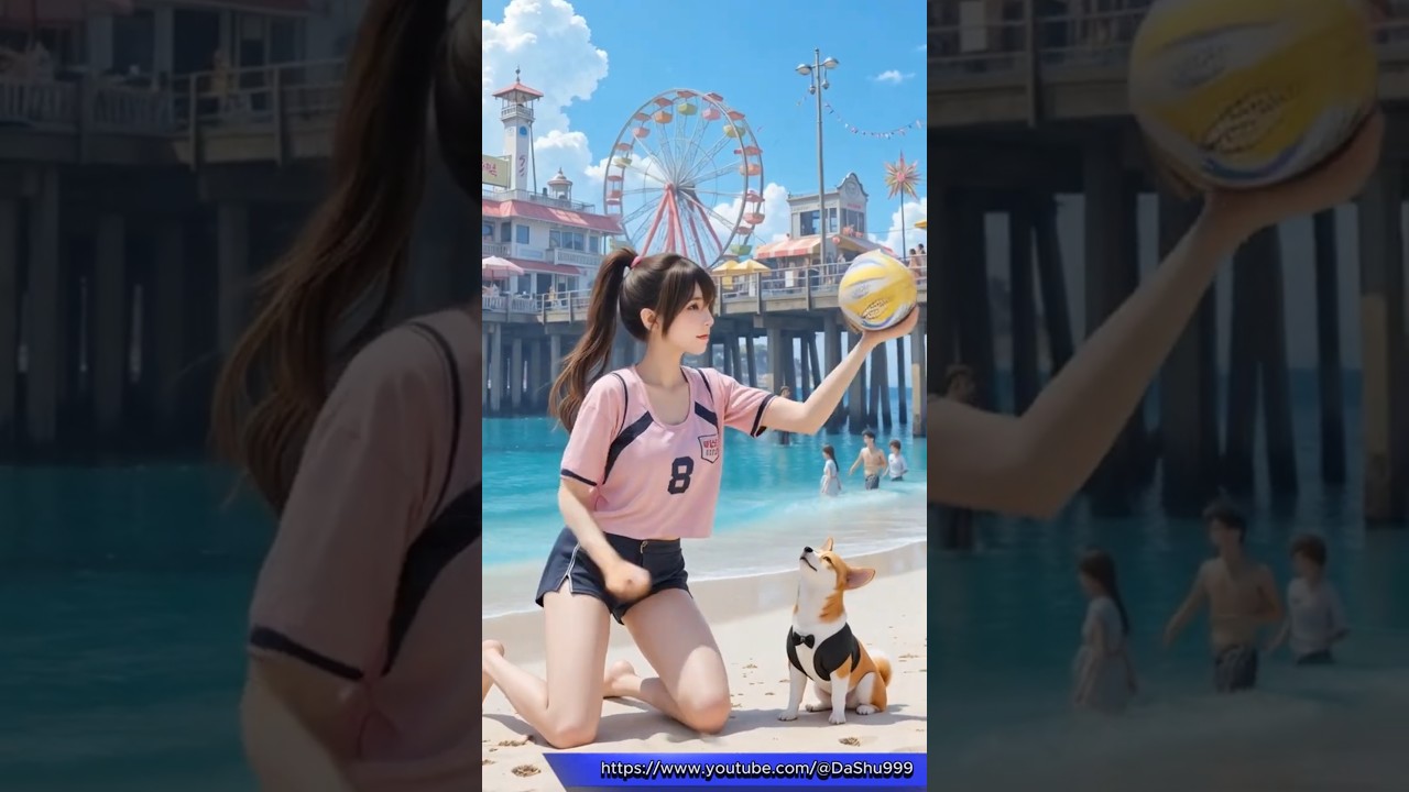 Play Volleyball 排球美少女 #ai #aigirl #volleyball #beach #girls #ai艺术 #aivideo #aiart #anime #ai美女 #ai短片