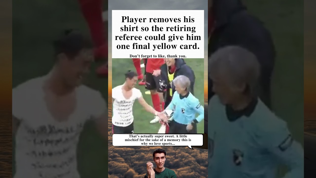 Player Removes Shirt So Referee Can Give Final Yellow Card