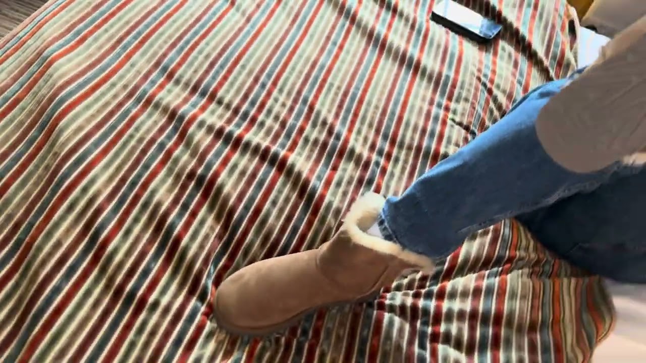 Playing around in my super cute Uggs with white socks