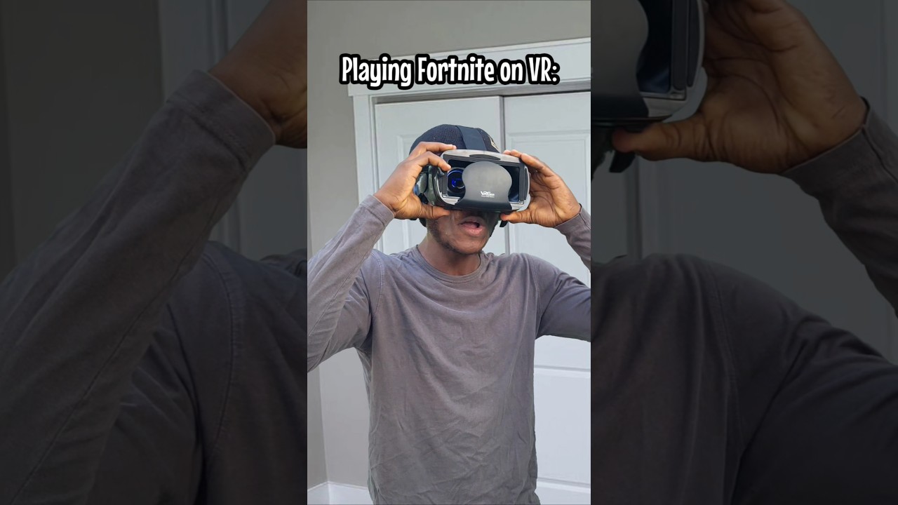 Playing Fortnite on VR 💀 #shorts #fortnite