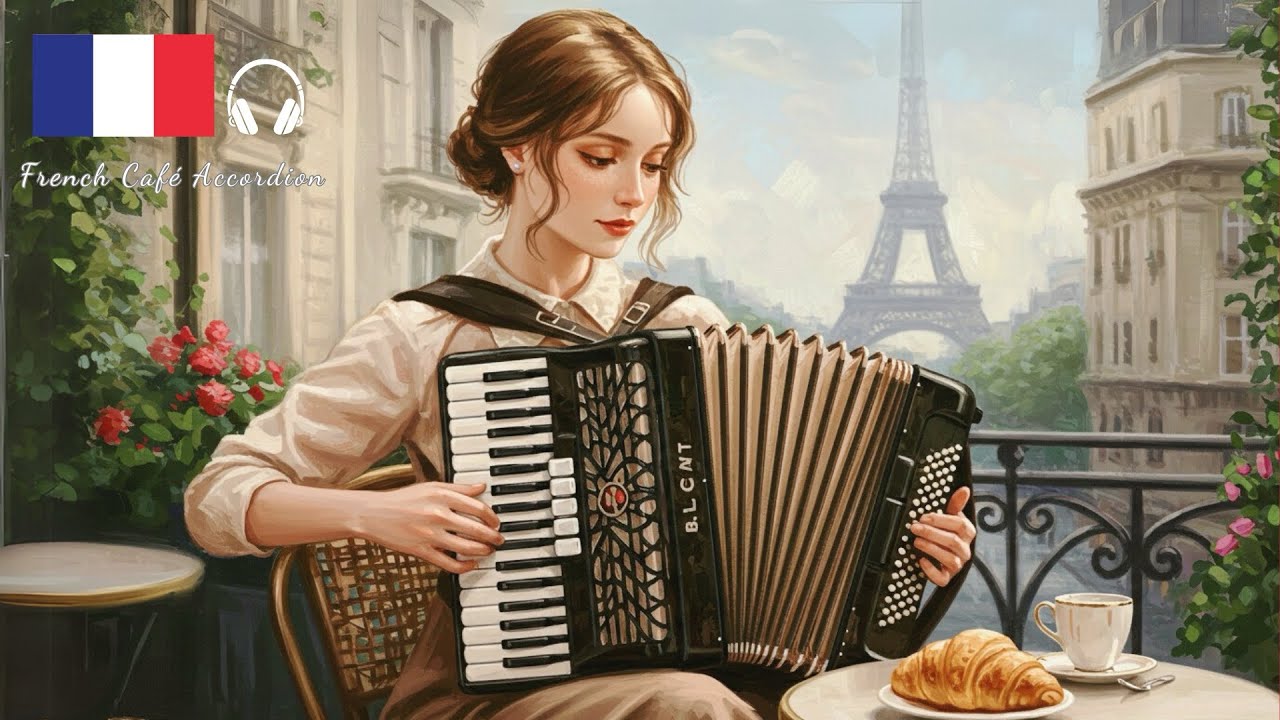 【Playlist】French Café Accordéon 🎶 | Parisian Melodies & Romantic Vibes: France 🇫🇷