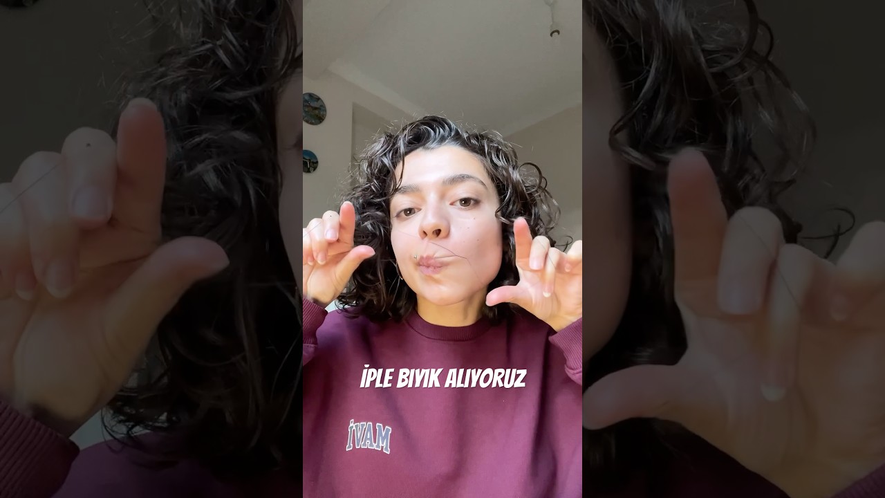 İple bıyık alıyoruz 🧵 #hairremove #beauty #hack