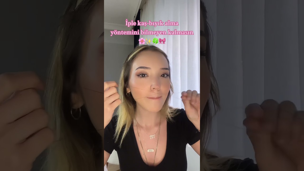 İple kaş bıyık alma yöntemini bilmeyen kalmasın 💜