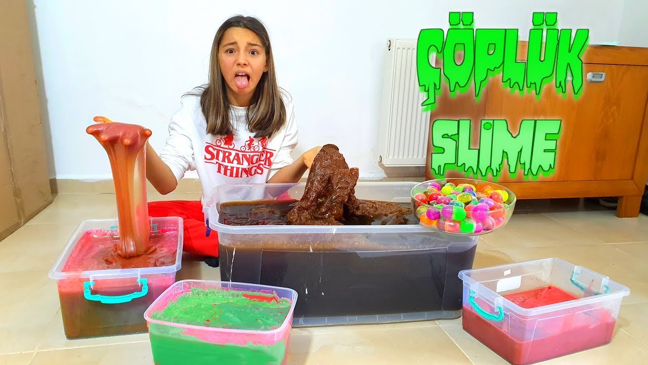 Çöplük Slime Topluyoruz Yeni Eve Gidecekmi? - Melike Elif