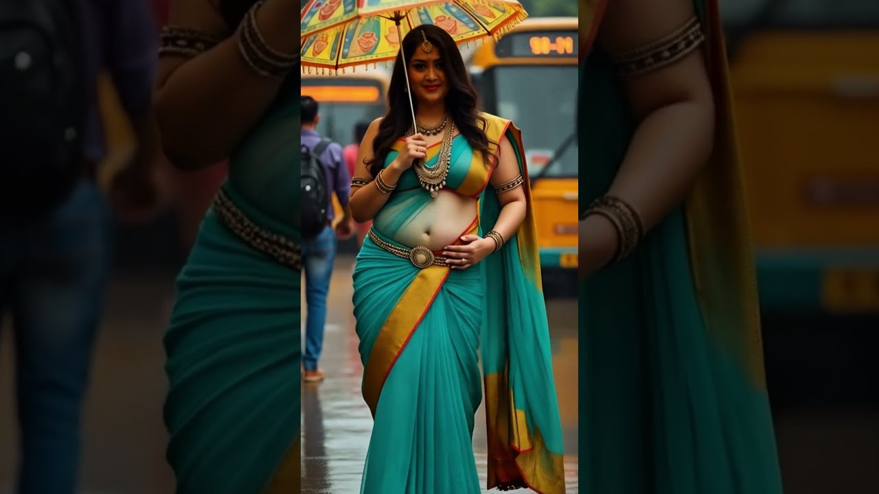 Plus size ai art plus size curvy real indian saree model #saree