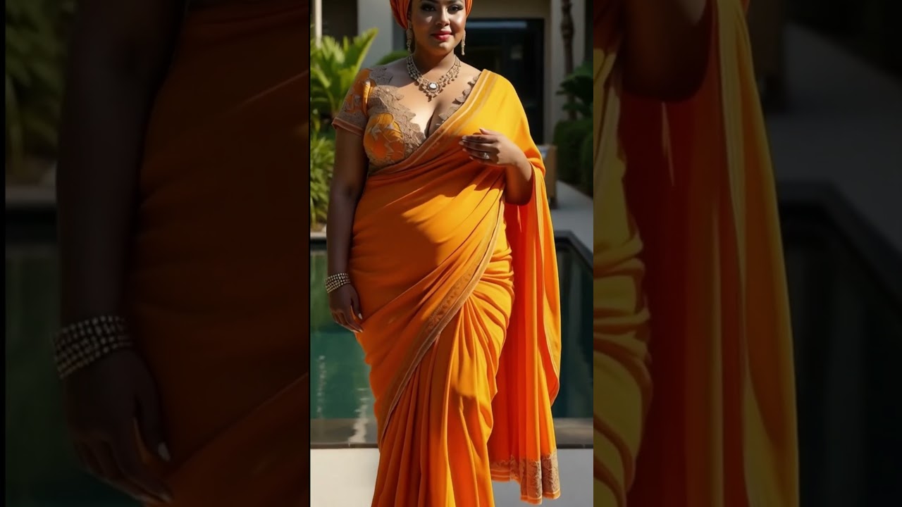 plus size saree models ai video #saree #aiartmodellookbook #love #fashioncatalog #lookbook #model