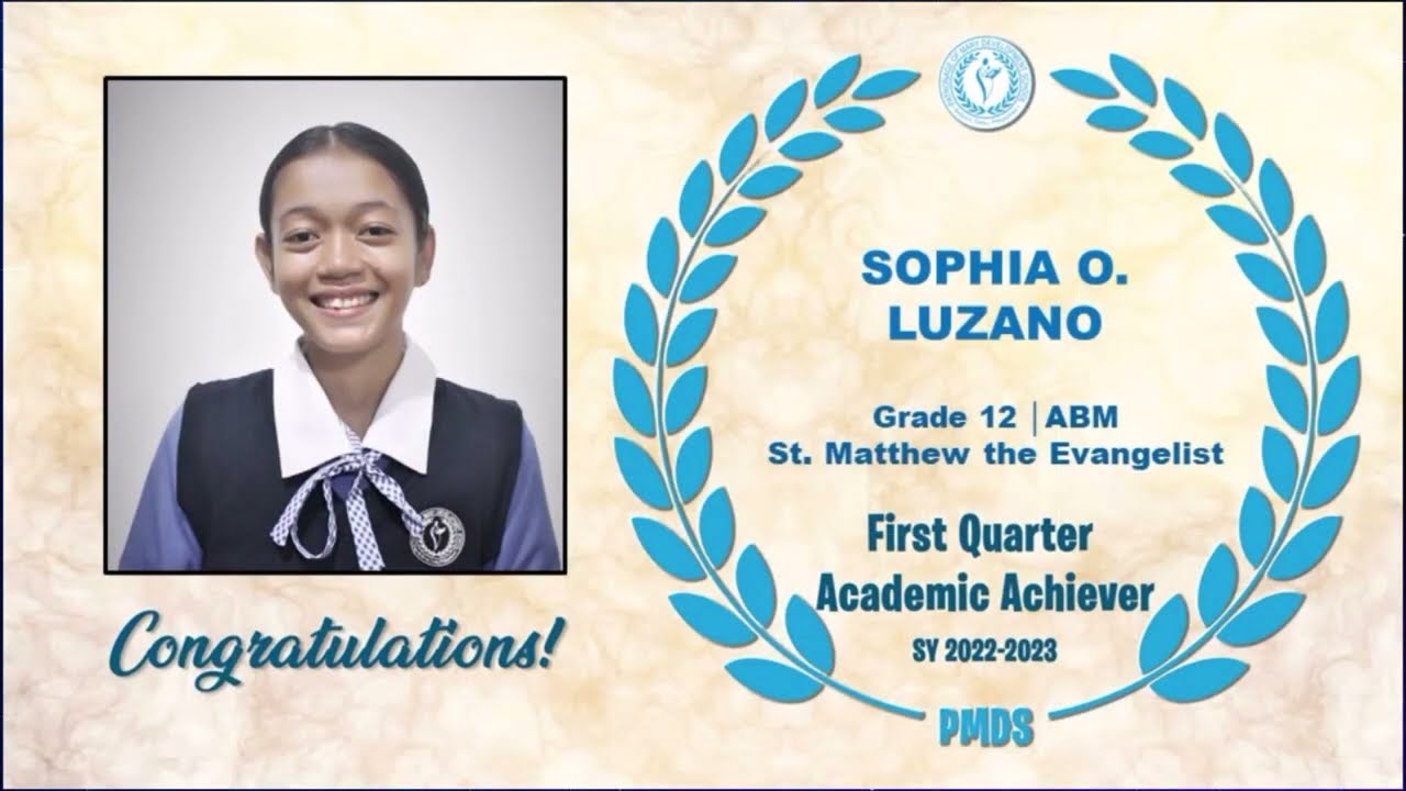 PMDS | ACHIEVERS OF FIRST SEMESTER FOR S.Y. 2022-2023 - GRADE 12