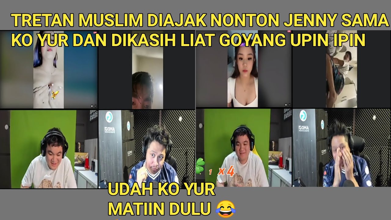 PODCAST KOCAK !! TRETAN MUSLIM TRIAL NIMOTV LANGSUNG DIAJAK DONKEY NONTON JENNY DAN GOYANG UPIN IPIN