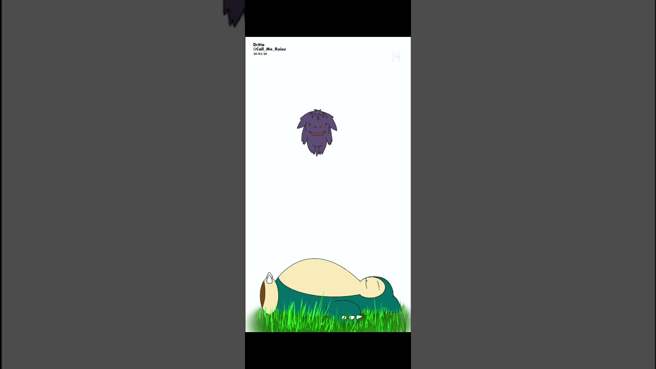 POKEMON Gengar jump on Snorlax belly
