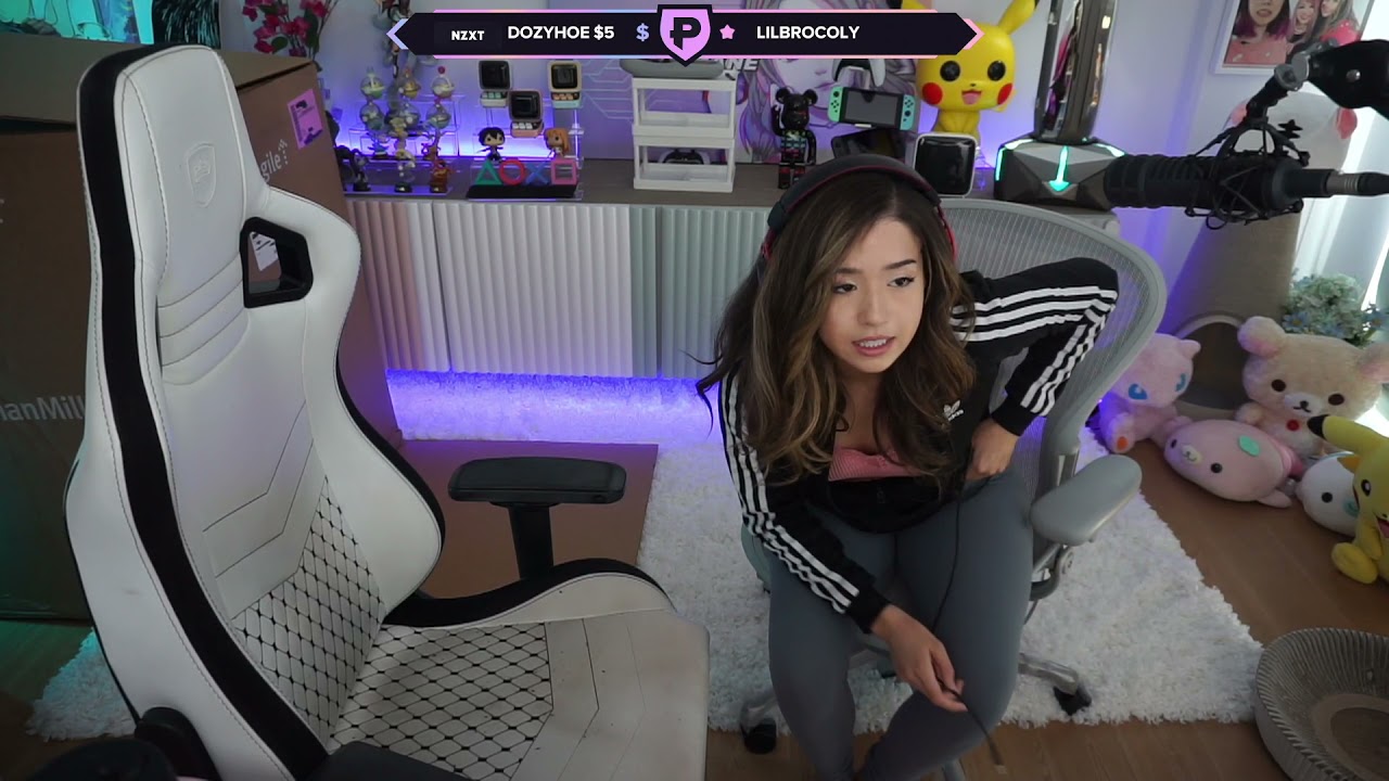 Pokimane bounces on her chair...