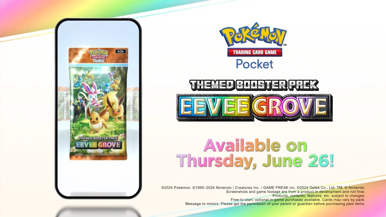 Pokémon TCG Pocket: Eevee Grove | Official Trailer | Available June 26