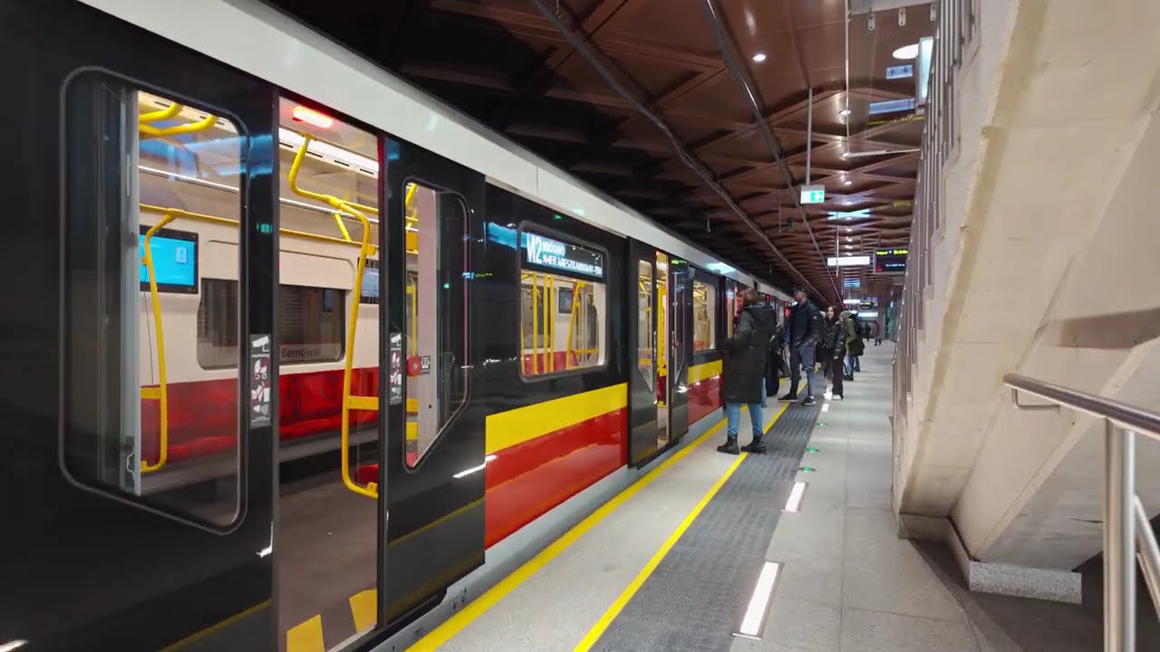 Poland, Warsaw, Metro ride from Bemowo to Młynów