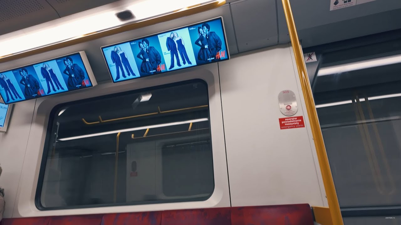 Poland, Warsaw, Metro ride from Kabaty to Imielin