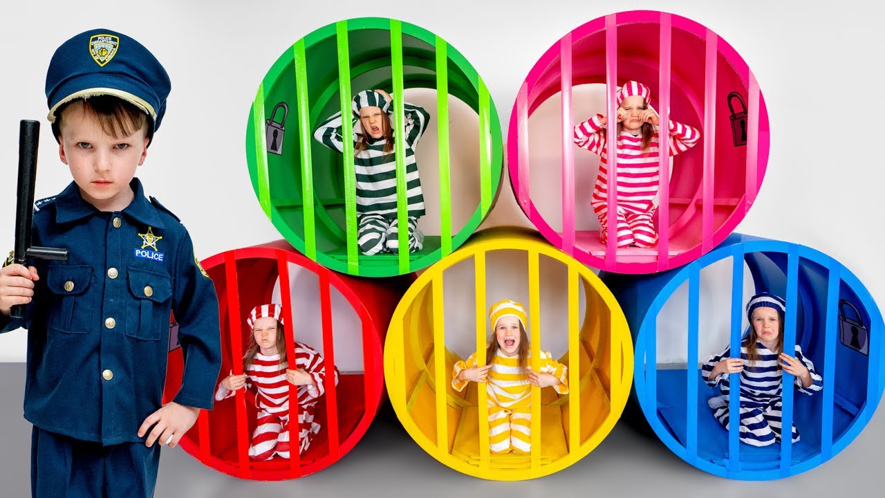 Police Colorful Jail Chase with Vania Mania Kids