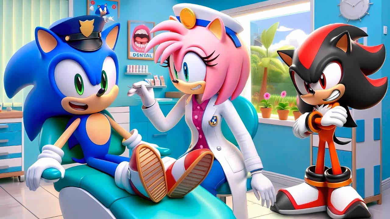 POLICE SONIC Goes To The Dentist? BUT What's In SHADOW's Mind? | Sonic The Hedgehog 3 Animation